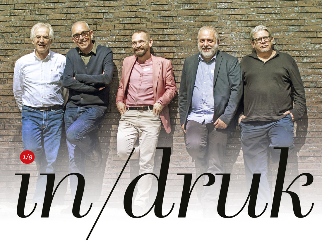 Arie Lenoir, Joost Swarte, Vladimir Ivaneanu, Walter Pauli en Gert Dooreman